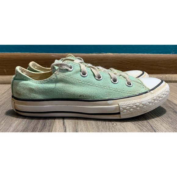 Converse Chuck Taylor All Star Kid's Size 13 Mint Green Low Tops Sneakers - Picture 1 of 11